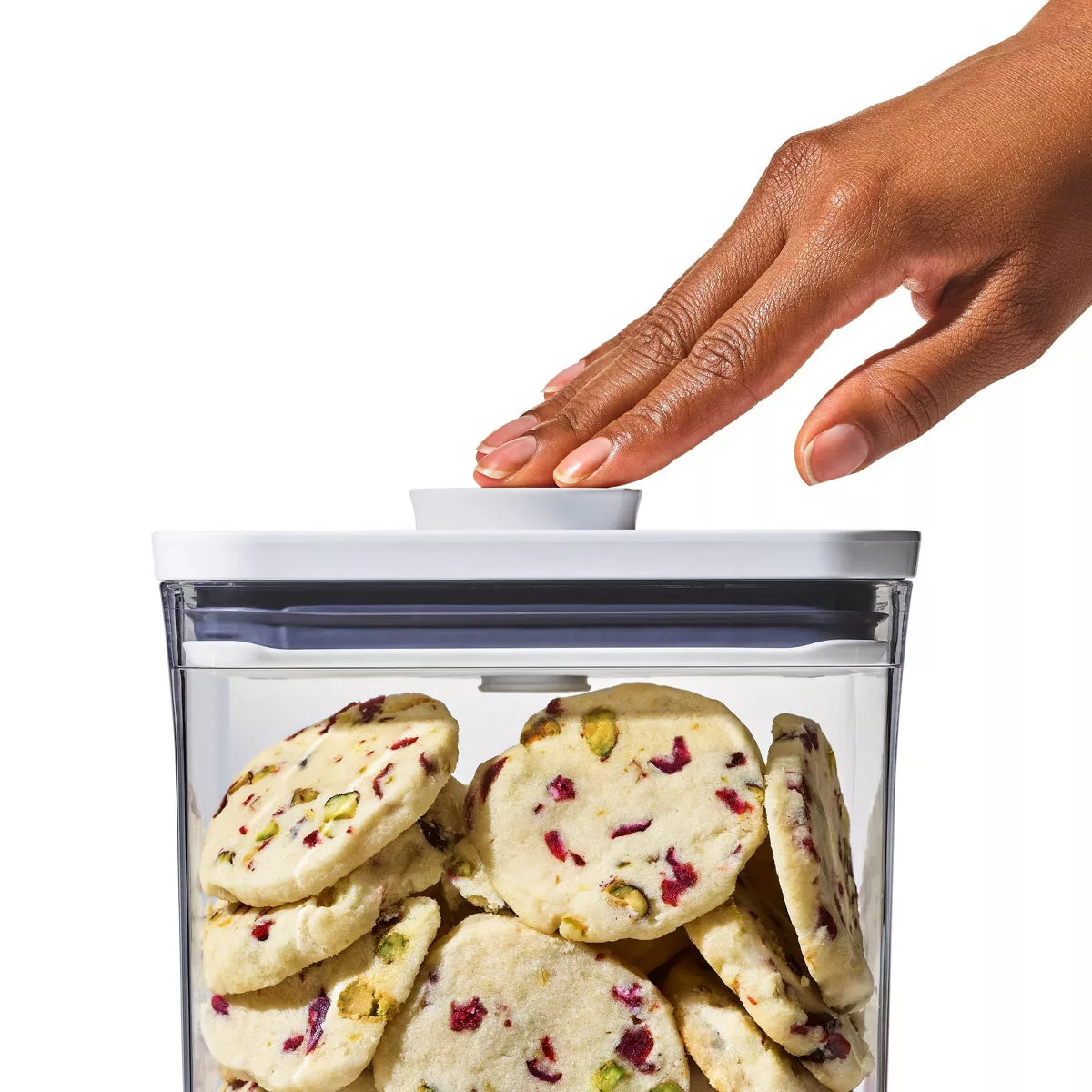 OXO POP 3Pc Plastic Food Storage Container Set Clear: Bpa-Free, Air Tight Seal, Dishwasher-Safe, Lifetime Warranty
